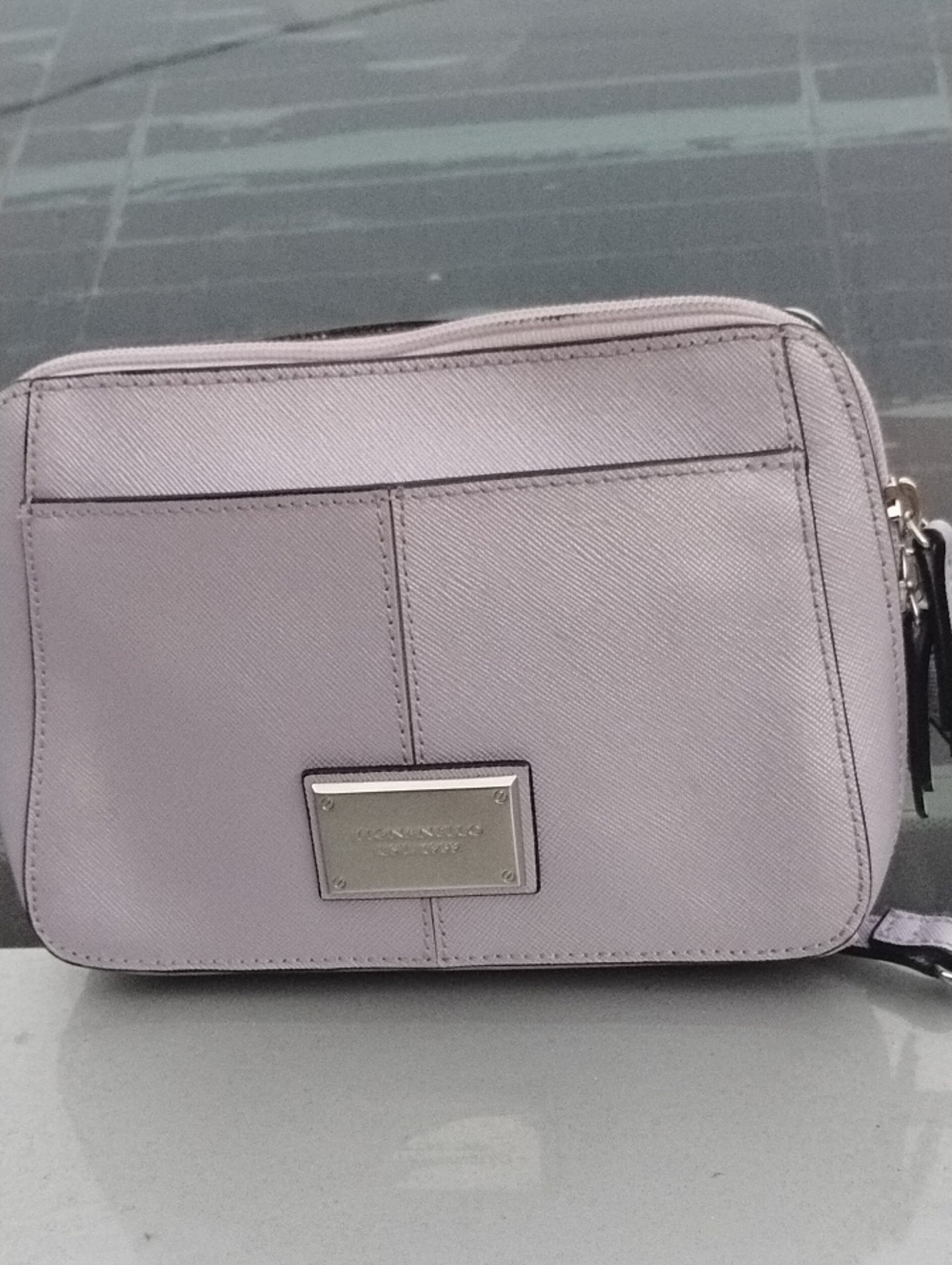Tignanello Lavender Saffiano Crossbody Camera Bag
